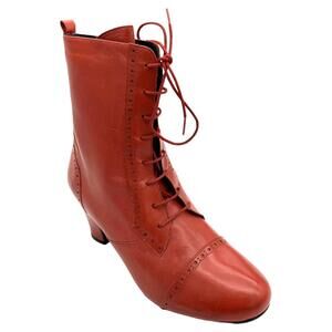 Miz Mooz Women's Flicka Ankle Heeled Boots Red - Medium